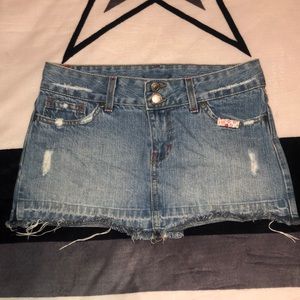 Small Floral Jean Skirt.
